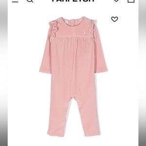 Ralph Lauren baby girl velvet romper